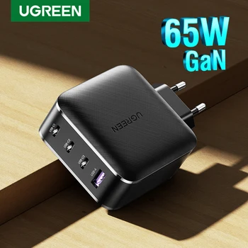 

UGREEN PD65W GaN Charger for Tablet Quick 3.0 4.0 SCP Charger for Huawei USB C Charge for Xiaomi Notebook Power Adapter Charger