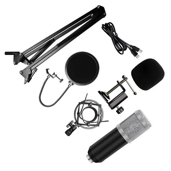 7-BlackSilver BM800 конденсаторные комплекты микрофона BM 800 USB для компьютера караоке микрофон поп-фильтр для звукозаписи в студии - Цвет: 7-BlackSilver