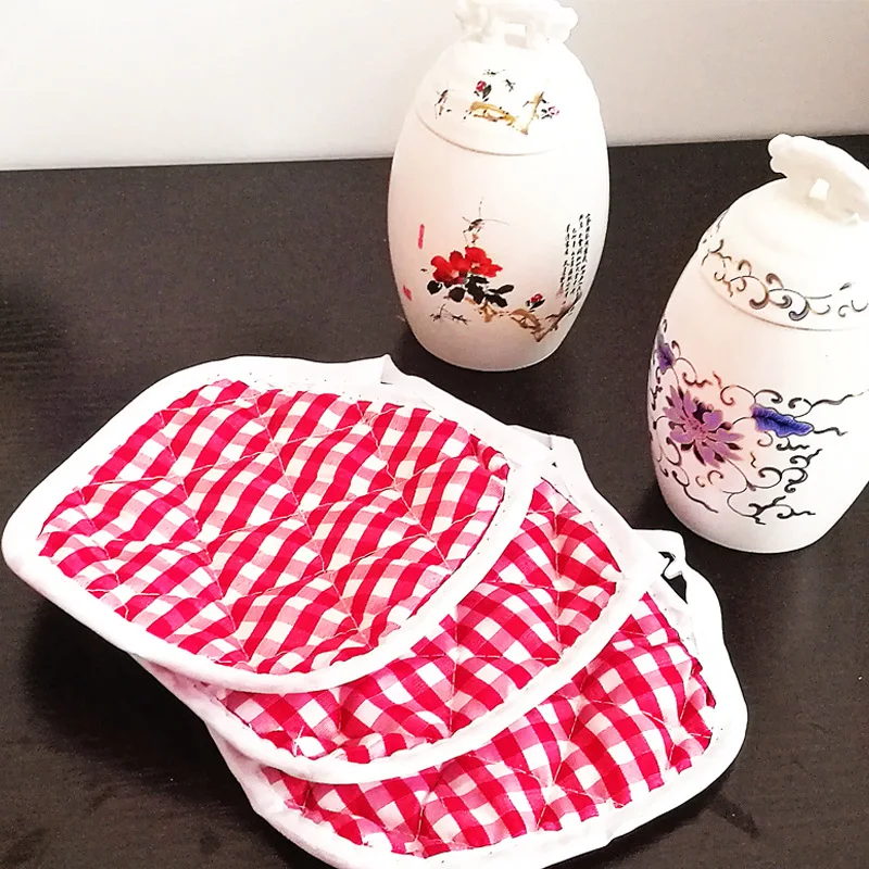 Изолированная противоскользящая Подставка под столовые приборы Potholders с Красной