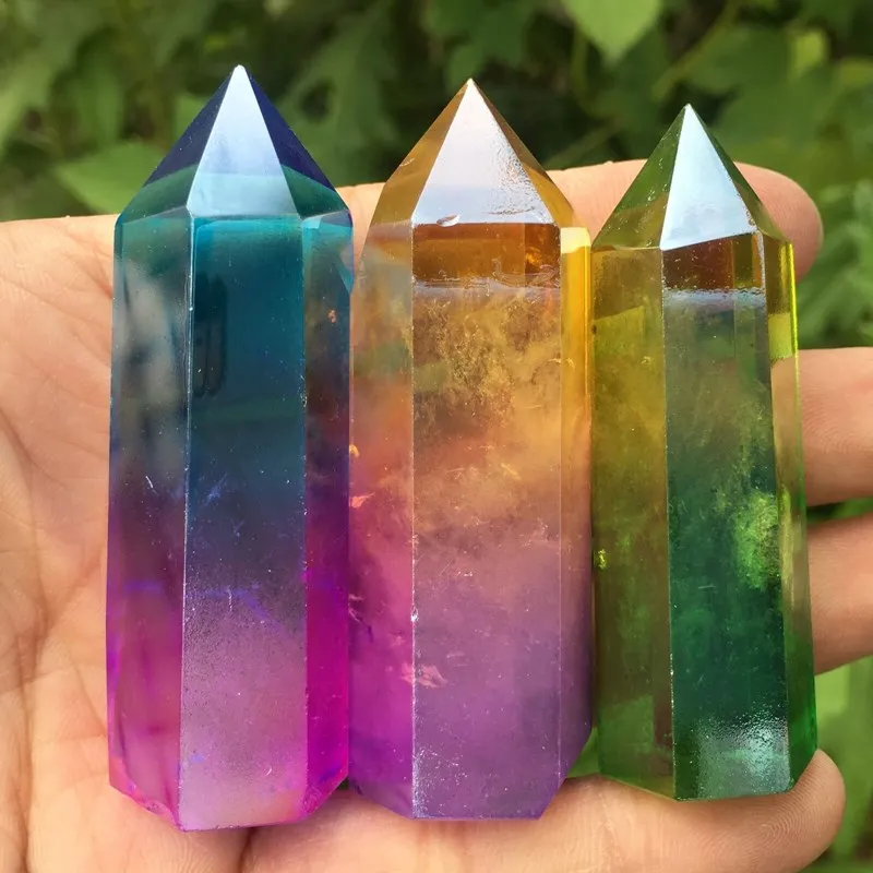 Titanium Rainbow Aura wand points (3)