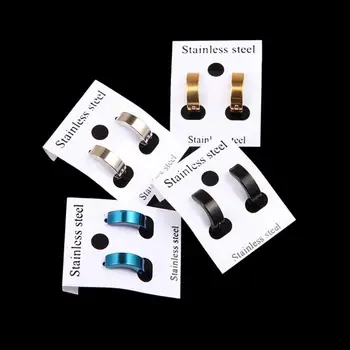 

Hot Hypoallergenic Titanium Steel Earrings Tide Korean Fashion Stainless Steel Earrings Punk Unisex Stud Earrings Jewelry Gifts