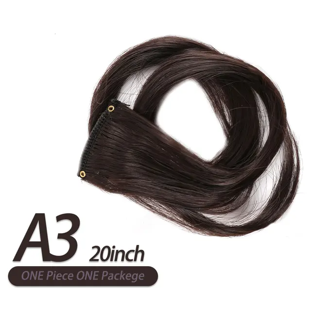 AIYEE Hair Extensions Pure RainBow Hairpiece Clip In Hair Piece Synthetic Long Straight Ombre Pink Red Rainbow Hair Piece A3