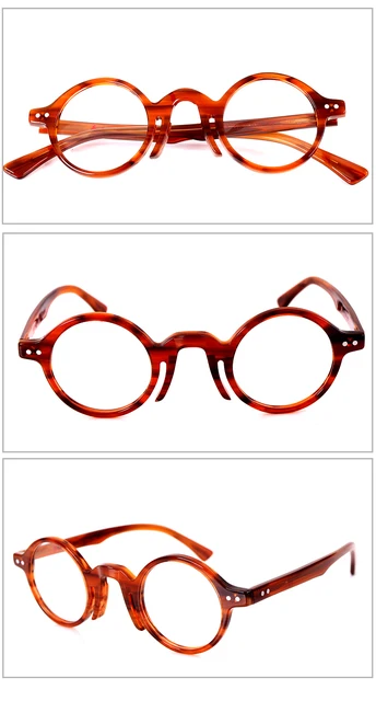 Маленькие винтажные круглые 40 мм очки для мужчин и женщин ручной