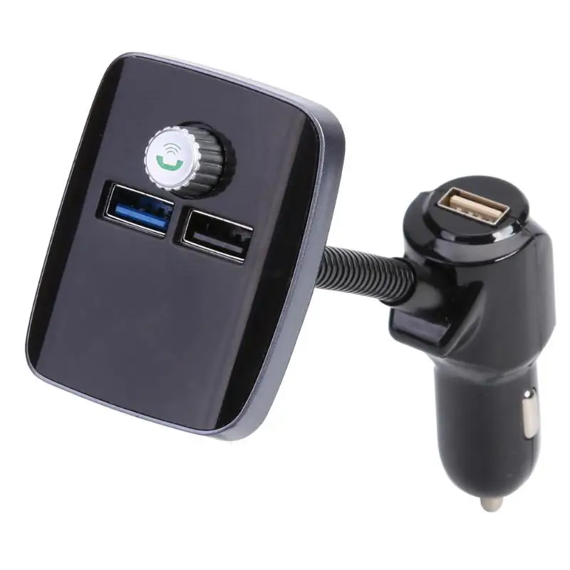 M3PLUS Wireless Bluetooth Handsfree FM LCD Transmitter USB Fast Charger Car Kit Elegant Design and LED Frequency Display