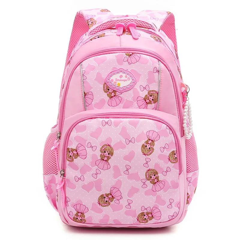 Schoolbag Children School Bags Primary School Backpack Girls princess kids Backpacks kids Satchel Backpack mochila infantil - Color: pink