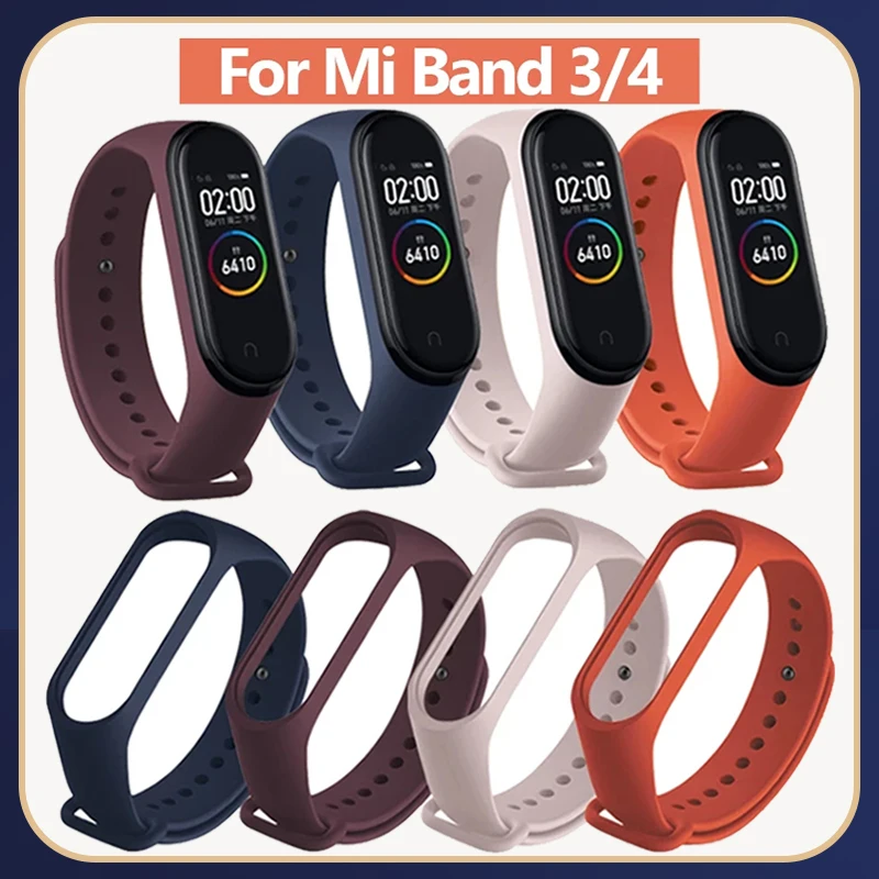 Ремешок силиконовый сменный для Xiaomi Mi Band 4 3 band 3|Смарт-аксессуары| |