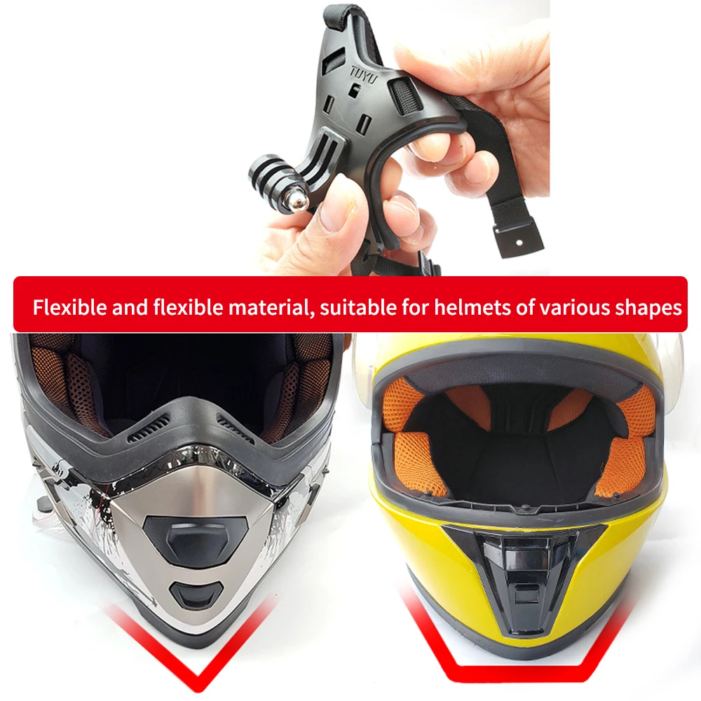 TUYU Full Face Helmet Chin Mount Holder for GoPro Hero 9/8/7/6/5 SJCAM Motorcycle Helmet Chin Stand for Gopro Camera Accessory-1