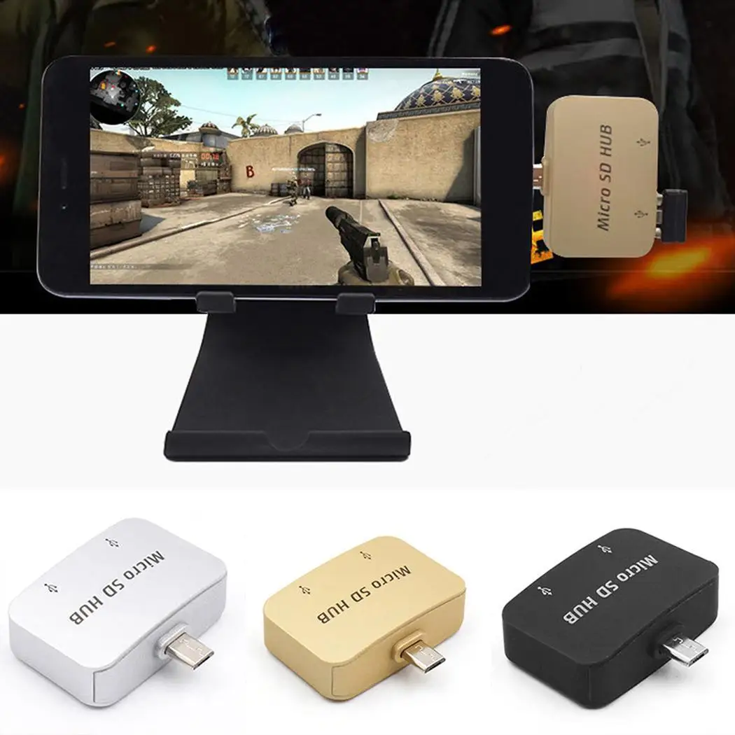 OTG 2 порта USB флэш-драйвер для смартфона черный, золотой, серебряный планшеты 10~ 35