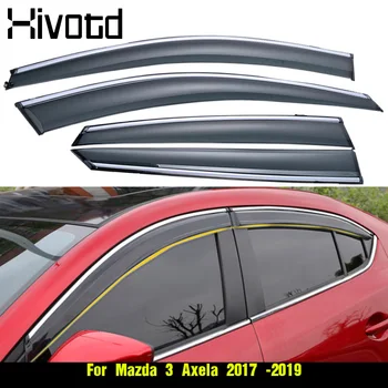 

Hivotd For Mazda 3 Axela accesorios Car Window side Sun Rain Protection Shield Exterior body trim hatchback sedan 2017 2018 2019