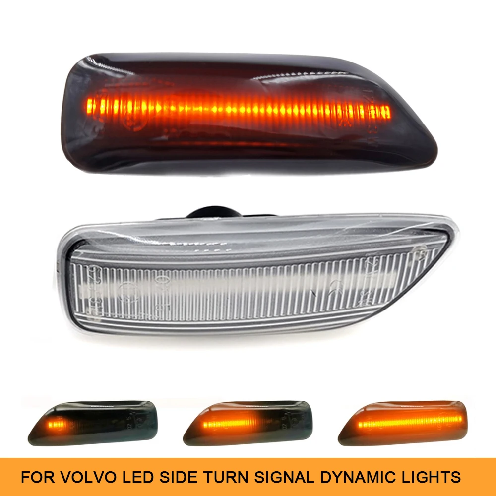 

1Pair LED Dynamic Turn Signal Indicator Side Marker Lights For Volv XC90 MK1 XC70 V70 MK2 S80 S60 Car Styling