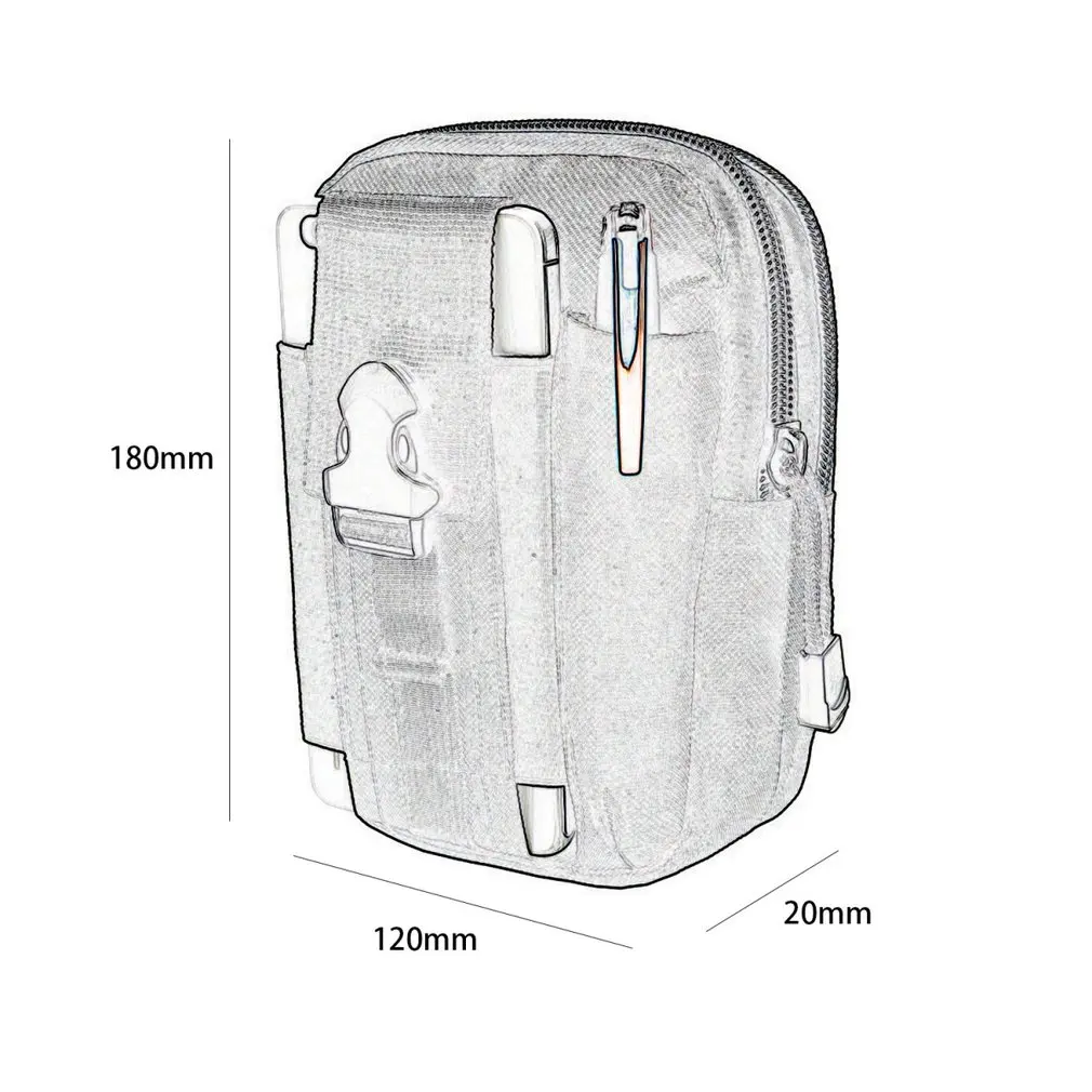Универсальная уличная тактическая сумка, военная поясная сумка, кошелек на молнии, многофункциональная сумка для телефона, сумка для мужчин, для улицы
