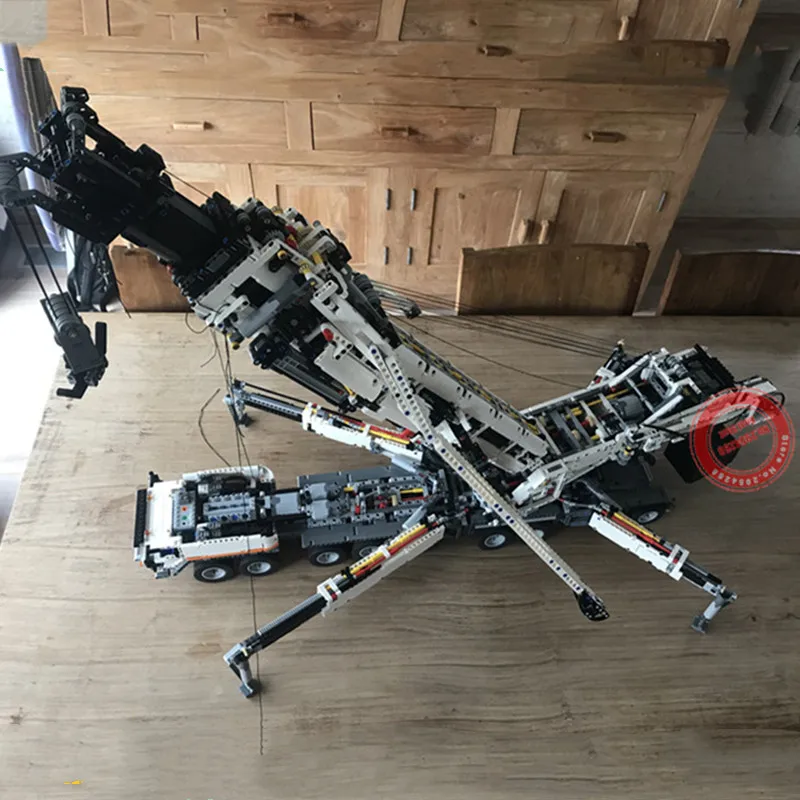 MOC Радиоуправляемый кран функции питания LTM11200 Technic двигатель MOC-20920 строительный комплект кирпичные блоки Diy мальчики игрушки Рождество рождения
