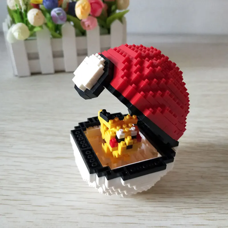 Love Ultra Prime Dive Ball Animal Mew Pikachu Charmander Raichu Diamond Мини Маленькие блоки строительные