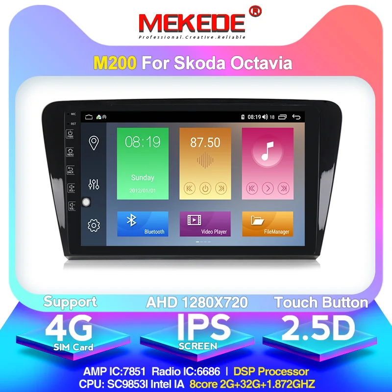 4G+ 64G Android 10,0 4G LTE RDS автомобильный Радио dvd-плеер для Volkswagen SKODA Octavia 3 A7- Автомобильная Мультимедийная навигация - Цвет: 32G