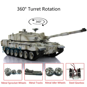 شراءHenglong 1/16 Snow TK 6.0S ترقية المعادن تشالينجر الثاني دبابة مع جهاز للتحكم عن بُعد 3908 واط/360 برج TH12906