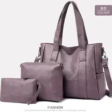 Модные женские туфли 3 шт./компл. Сумки из натуральной кожи кошелек комплект классический кожаная сумка на плечо сумка 6 цветов женская сумка PU ER966372