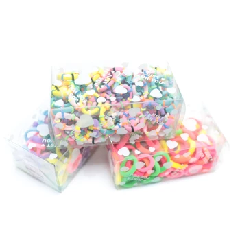 

100PCS/Box Cute Girl Colorful Basic Elastic Hair Band Rubber Band Children Head Rope Baby Color Hair Rope Hair Accessories