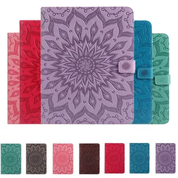 

Sunflower Embosed Leather Case For Samsung Galaxy Tab A 8.0 2019 with S-Pen SM-P200 SM-P205 Cover With Card Slot Case+film+pen