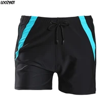 LOOZYKIT, мужские свободные шорты большого размера, одноцветные, на завязках, повседневные пляжные шорты для водных видов спорта, дышащие плавки
