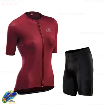 

Northwave Cycling Jersey Set 2020 Pro Team Women's Cycling Clothing MTB Cycling Bib Shorts Triathlon Bike Jersey Ropa Ciclismo