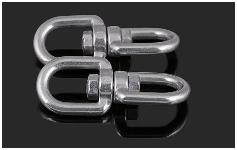 Gancio Girevole In Acciaio Inox M4-M10 - Doppia Estremità Ad Anello Per Attrezzature, Giardinaggio, Outdoor - Foto 10