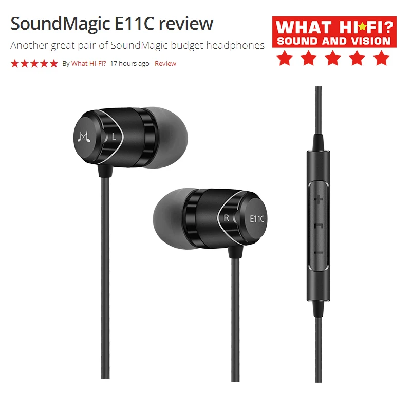 Fone de Ouvido Fone com Fio de Isolamento de Barulho Estéreo de Alta Esportivo com Microfone Soundmagic Poderoso Grave Fidelidade E11c - Image 2