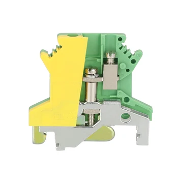 

PE Din Rail Terminal Blocks10Pcs USLKG-2.5N Ground Universal Connector Screw Wire Conductor USLKG2.5