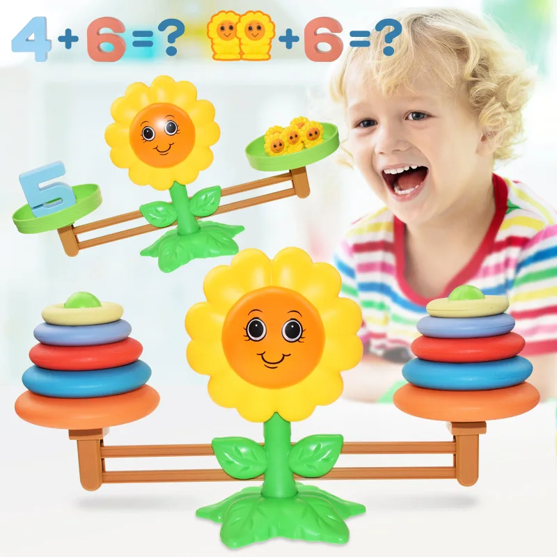 Montessori Balance Toy Children's Sunflower Addition And Subtraction