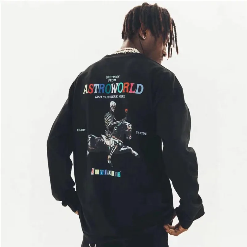 Travis Scott SEASON PASS TEE LONG SLEEVE Astroworld T-Shirts Men