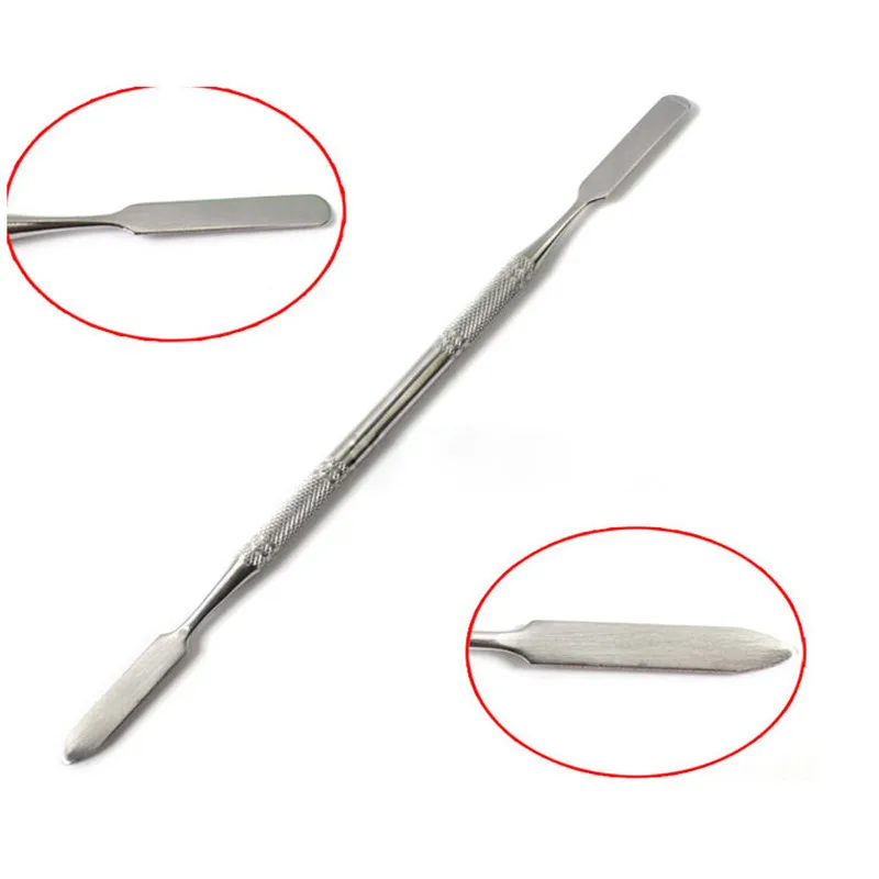 16,7 см шпатель для дизайна ногтей из нержавеющей стали, смешивающий шпатель, инструмент для маникюра, стоматологического стержня, инструменты для маникюра, макияжные лопатки
