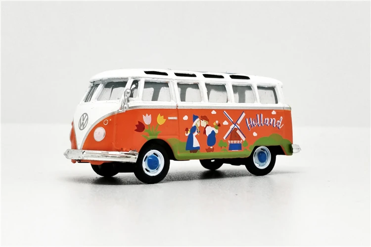 Greenlight 1: 64 VW Самба в Голландию; Цвета: белый, оранжевый, без коробки