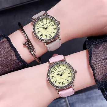 

Retro Bronze Color Women's Watch Elegant Style Numeral Date Ladies Wristwatches Casual Female Quartz Clock Business Hour WM352