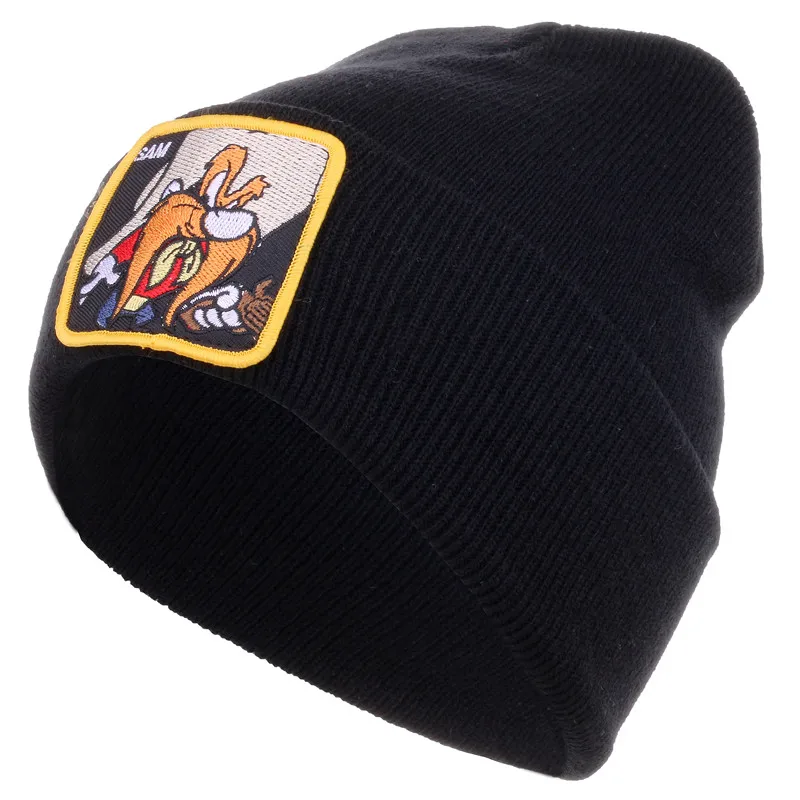 CRUOXIBB Fashion Dragon Ball Winter Beanie Hat for Men Women Solid Hip-hop Casual Cuffed Beanies Bonnet Warm Knitted Hat