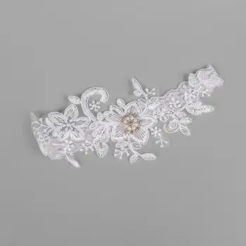 

wedding Vintage garter bridal lace stretch white garter belt with rhinestone toss garter