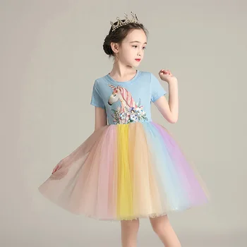

Princess Flower Girl Dress Summer Tutu Wedding Birthday Party Kids Dresses For Girls Children's Costume Teenager Prom Designs