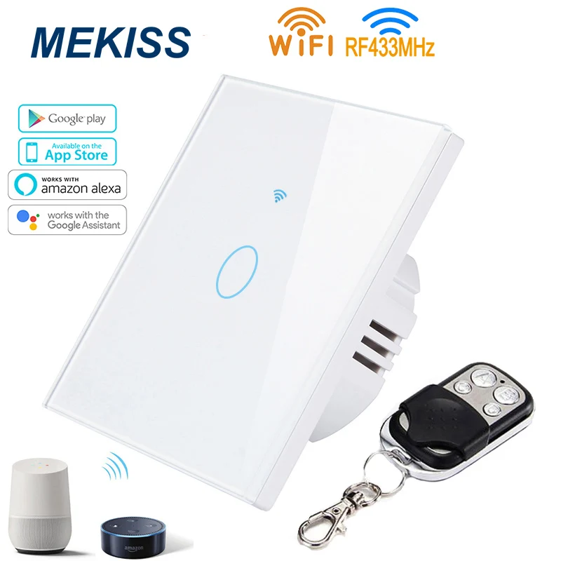 

Touch switch,WIFI APP smart switch + wireless remote control touch lamp switch,EU home wall stickers,1gang2gang3gang AC110V-220V