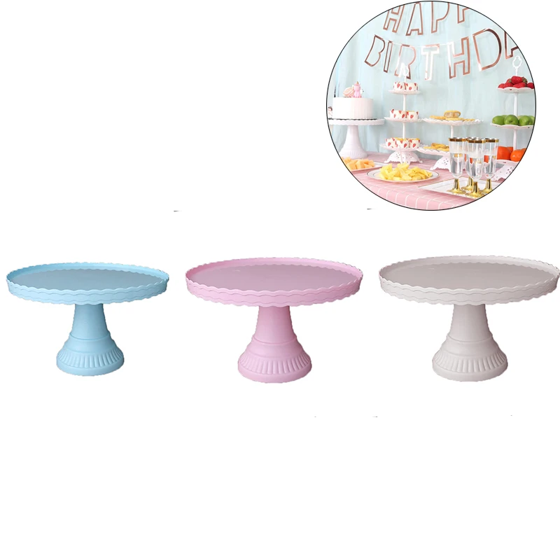 Estante de exhibición de plástico para Tartas, bandeja de decoración de boda, cumpleaños, pastel, postre, dulce, fiesta en postre de cumpleaños, bandeja de escritorio| - AliExpress