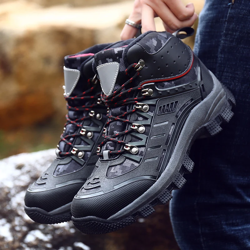 

Men Hiking Shoes Professional Waterproof Hiking Boots Tactical Boots Outdoor Mountain Climbing Sports Sneakers Boots for Hunting