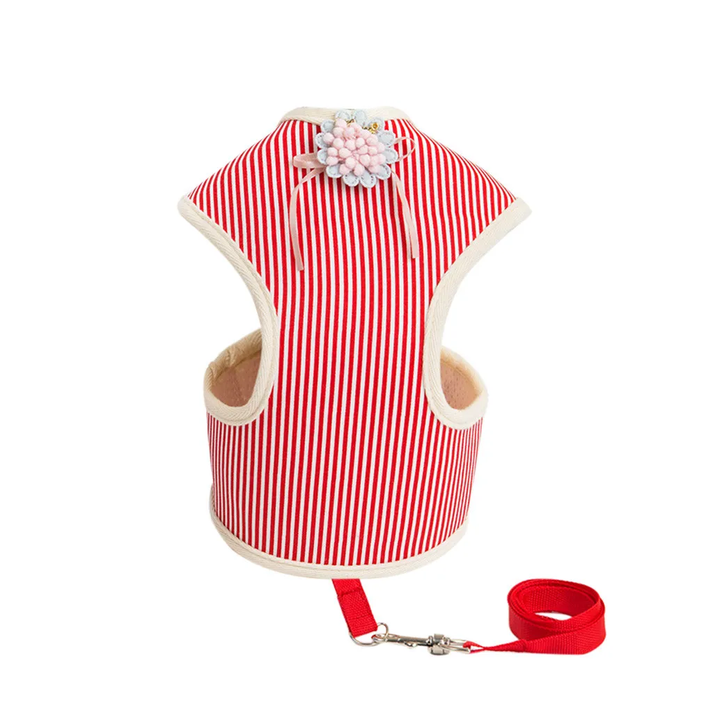 Pet Dog Harness Leash Set Adjustable Breathable Puppy Vest Harness Walking Lead Leash For Dog Soft Chest Strap Pet#0812