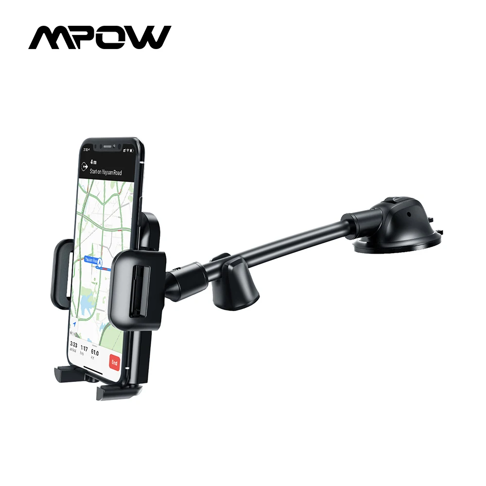 Jet Beperkingen moeilijk Mpow CA139 Auto Telefoon Mount Dash & Voorruit Auto Telefoon Houder Met  Lange Arm Anti-Shake Stabilizer Compatibel Met iphone Galaxy - AliExpress