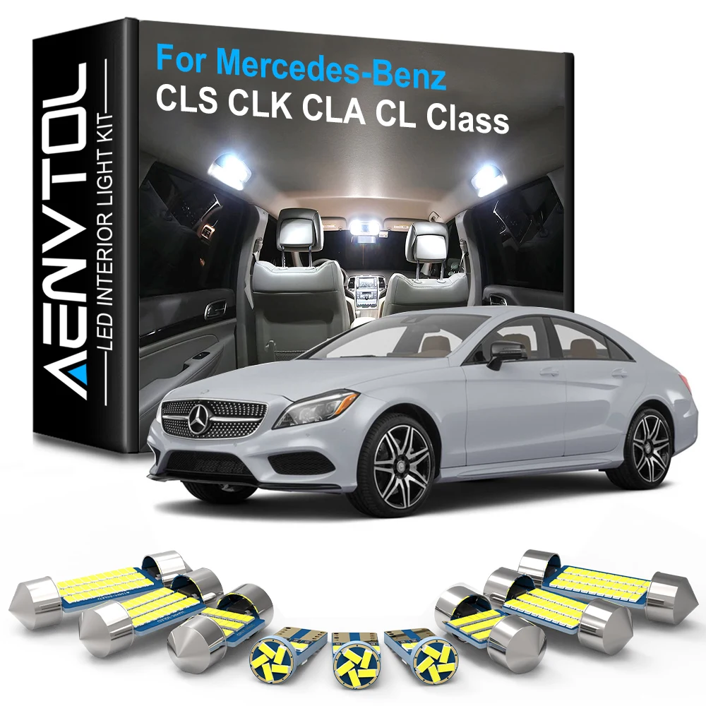 Светодиодное Внутреннее освещение AENVTOL Canbus для Mercedes Benz CLS CLK CLA CL Class W218 W219 W208 C208 W209