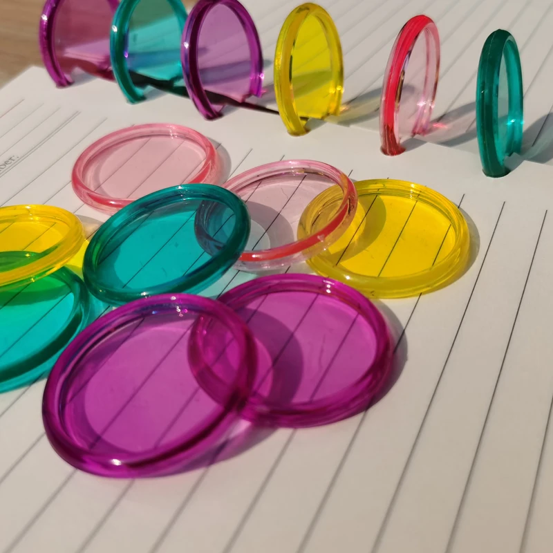30PCS 35MM New Plastic Binding Rings Loose-leaf Binding Buckle 360 Degree DIY Notebook Rotating Disc Office Supplie