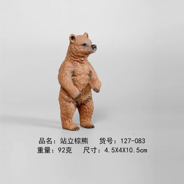 Simulation Wild Forest Animals Models Brown Bear,Black Bear,Raccoon Plastic PVC Figurines,Realistic Collection Doll For Kids 4
