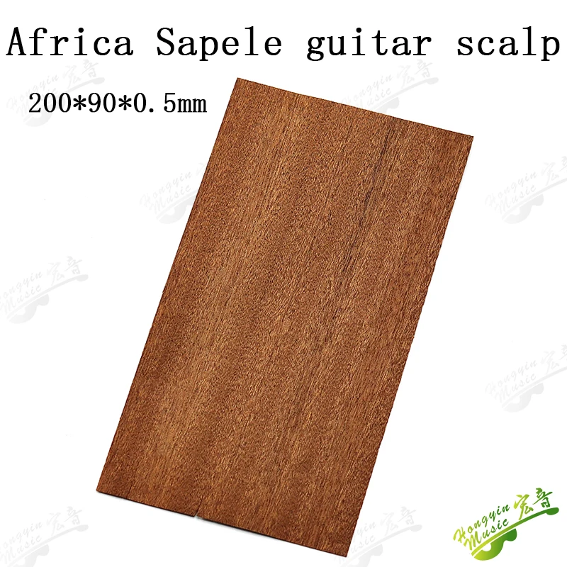 as described SDENSHI 5 Pieces Wooden Guitar Head Veneer Headstock Headplate Sapele Wood 