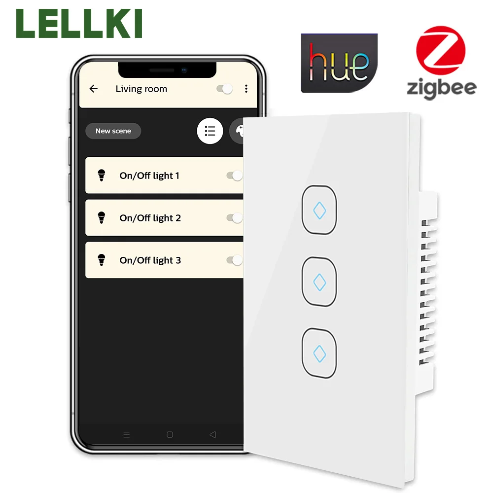 Настенный светильник ель LELLKI Zigbee 10 А 220 В|Панель| |