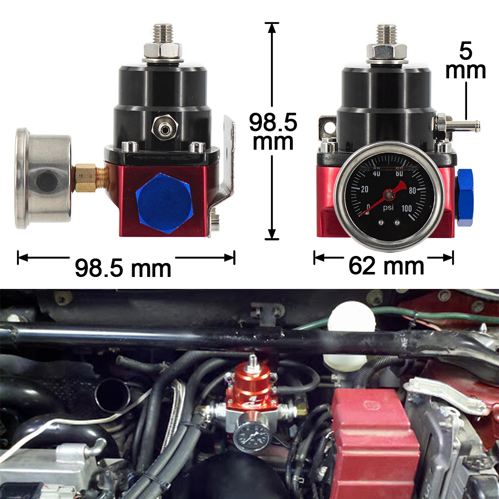 An6 35-75psi ajustável regulador de combustível de