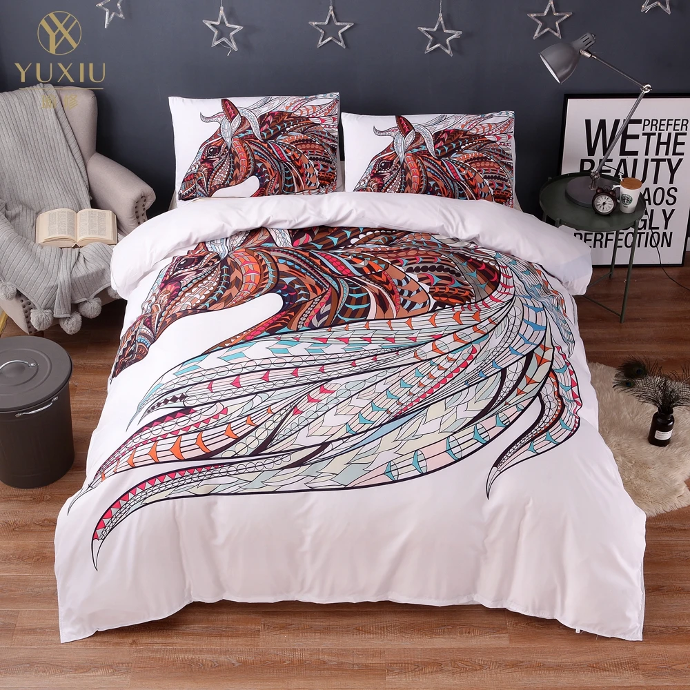 

YuXiu Classic Elephants 3D Bedding Sets Animals Duvet Cover Set Black Bed Linens Quilt Covers 3Pcs Twin Full Queen King Double