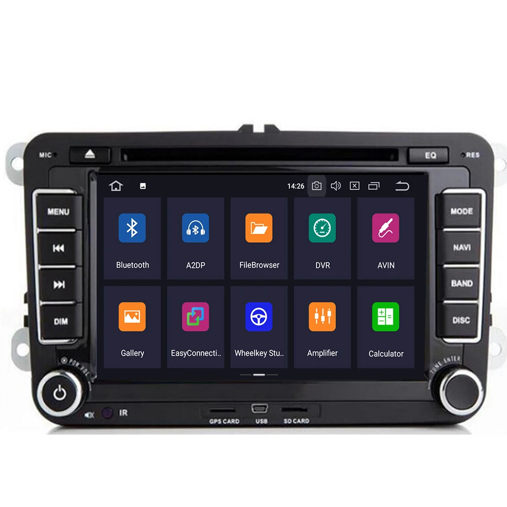 Автомобильный DVD-плеер 2DIN Android 10 7 дюймов для VW POLO GOLF 5 6 PASSAT B6 CC JETTA TIGUAN TOURAN EOS SHARAN SCIROCCO