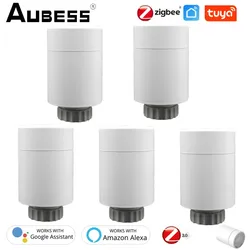 TUYA SMART ZIGBEE – Vanne de radiateur thermostatique programmable, actionneur TRV, contrôleur de température, support Alexa 