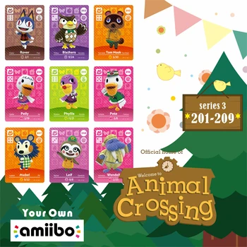 

201-209 Nintendo Amiibo Amibo Cards Nintendo Switch Animal Crossing Edition Card Amibo Amiibo Card Work Form for Ns Games Cards